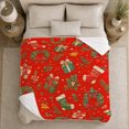 thumbnail image 5 of Christmas Evergreen Wreaths Boxes Holiday, Festive Holiday Scene, Warm Flannel Blanket for Living Room and Reading Nook, Art Lovers Christmas Gift, Festive Home Decor, 5 of 9