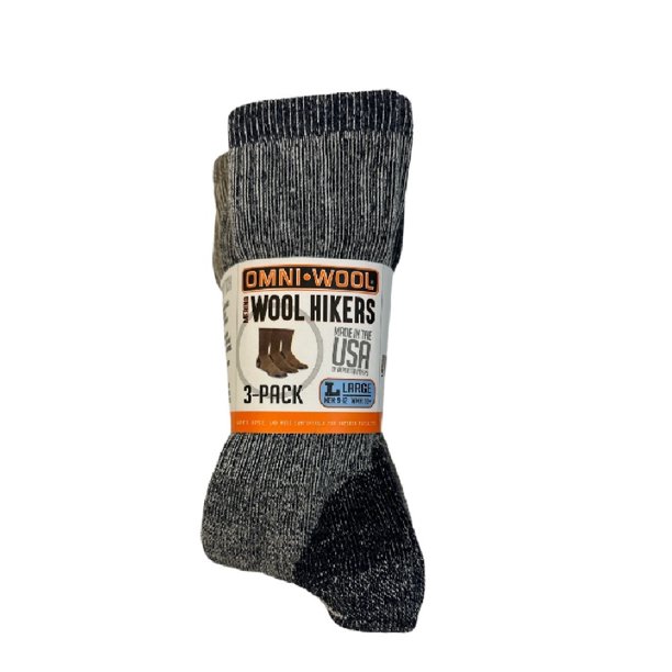 Omni Wool Unisex Merino Wool MultiSport Warm Hikers Hunting Socks, 3