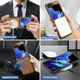 thumbnail image 7 of for Samsung Galaxy Z Flip 7 Case with Credit Card Holder, for Samsung Galaxy Z Flip 7 Phone PU Leather Case Wallet for Women Wallet Finger Ring Magnetic Detachable 2-in-1 for Men - Brown, 7 of 7