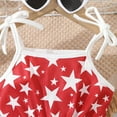 thumbnail image 7 of eczipvz Independence Day Jumpsuit Baby GirlPrint Tie-Up Strap Halter Sleeveless Romper Jumpsuit Summer Clothes Red,4-5 Years, 7 of 7