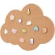 thumbnail image 1 of Tablero de corcho para chinchetas, diseño de nube, 1,27 cm de grosor, tablero de corcho de madera para anuncios, tablero de corcho para pared, 1 of 9