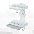thumbnail image 6 of Unique Bargains Wall Mounted Soap Dish Soap Box Soap Holder for Bathroom Kitchen White, 6 of 7