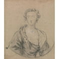 thumbnail image 2 of Allan Ramsay 12x14 Black Ornate Wood Framed Double Matted Museum Art Print Titled: Study for a Portrait of a Woman., 2 of 5