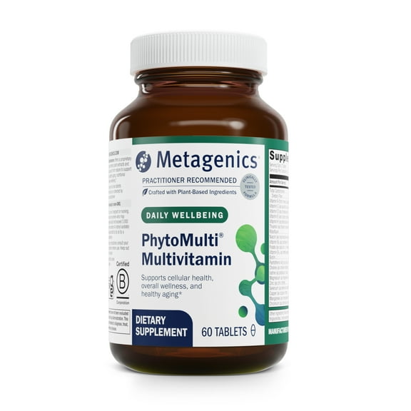 Metagenics PhytoMulti Multivitamin Without Iron-Daily Multi for Men & Women with 20  Vitamins, Minerals & Phytonutrients for Antioxidant & Immune Support-Non-GMO, Gluten-Free - 60 Tablets