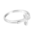 thumbnail image 2 of Sideways Modern Cross .925 Sterling Silver Ring-7, 2 of 4