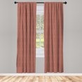 thumbnail image 2 of Ambesonne Mexican Curtains, Line Square Boho Minimalist, Pair of 28"x95", Pale Chocolate and Dark Peach, 2 of 4