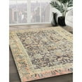 thumbnail image 3 of Ahgly Company Machine Washable Indoor Round Traditional Dark Almond Brown Area Rugs, 4' Round, 3 of 7