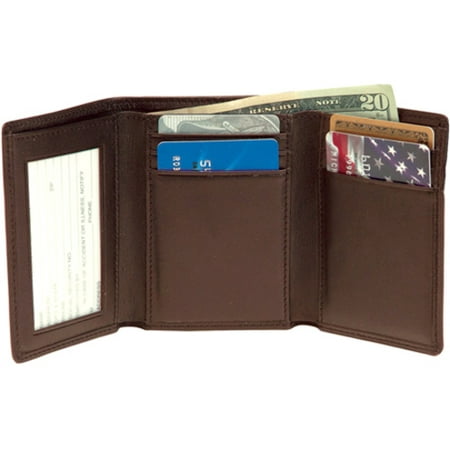 UPC 794809010307 product image for Men s Tri-Fold Wallet with Double ID Window in Genuine Leather | upcitemdb.com