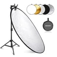 thumbnail image 1 of Kit reflector de luz Neewer 43/110 cm 5 en 1 con soporte y abrazadera, 1 of 8