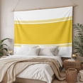 thumbnail image 3 of Yellow Geometric Large Tapestry for Bedroom Wall Hanging Tapestry,Modern Striped Abstract Art Aesthetics Ceiling Backdrop Tapestries Poster Blanket Wall Decor for Teens Room Living Room 86" x 104", 3 of 8