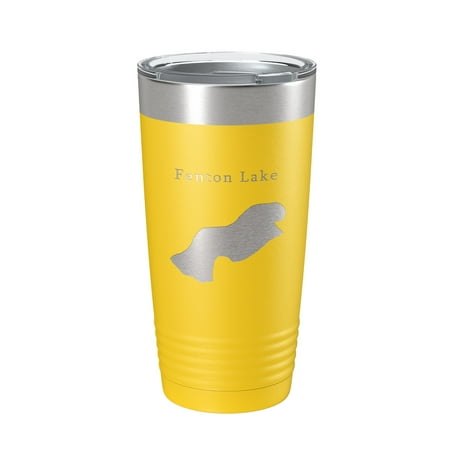 

Fenton Lake Map Tumbler Travel Mug Insulated Laser Engraved Coffee Cup New Mexico 20 oz Yellow