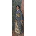 thumbnail image 2 of Edmond Francois Aman-Jean 11x24 Black Ornate Framed Double Matted Museum Art Print Titled: Portrait of a Japanese Woman (Mrs. Kuroki), 2 of 5