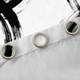 thumbnail image 4 of Homewish Modern Geometric Black Out Curtains,Graffiti Stripes Circle Curtains Pack of 2 (42x63 Each),White Black Bedroom Curtains For Men Women,Microfiber Bedroom Decor, 4 of 6