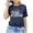 Dark Blue, variant on Womens Country Tee Blame It All On My Roots Graphic T-Shirt Crewneck Short Sleeve Western Cowboys Music Gifts Casual Tops