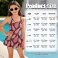 thumbnail image 5 of DISNIMO Girls One Piece Swimdress Palm Tree Print Sleeveless Bathing Suit with Skirted Hawaiian Summer Swimwear for Kids Girls 3-13 Years, 5 of 8