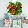thumbnail image 2 of Designart 'Flowers Retro II' Farmhouse Circle Metal Wall Art 29x29 - Disc of 29, 2 of 5