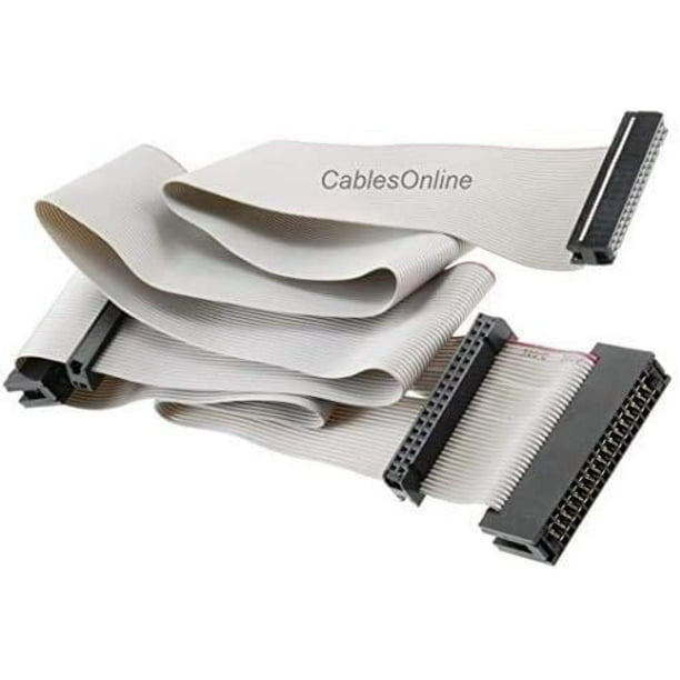 24inch Universal Floppy Drive Ribbon Cable for 3.5 or 5.25in Drives, FF001