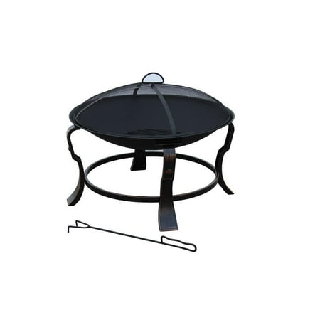 Hampton Bay Ft 01h 24 In Ashmore Round Steel Fire Pit Walmart Com