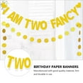 thumbnail image 3 of TABLZONE 2 Pcs Useful Photo Props Birthday Party Banner Paper Golden Circle Highlights for Kids, 3 of 8