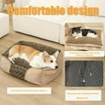 thumbnail image 4 of solautey Rectangle Pet Bed Machine Washable Pet Sleeping Sofa with Removable Cushion Non-Slip Bottom Pet Bed for Cats Small Medium Dogs, 4 of 8