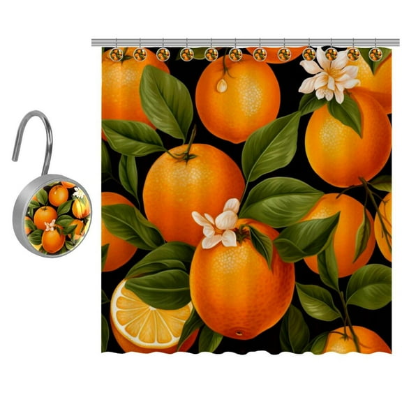 Orange Shower Curtain for Bathroom