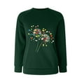thumbnail image 3 of Women Sweatshirts Sweat Shirts Women Long Sleeve Pullover Sweatshirts for Women Green Womens Crewneck Sweatshirt Fall Clothing for Women Clothes for Women, 3 of 4