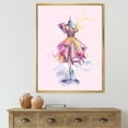 thumbnail image 2 of Designart 'Beautiful Purple Dress With Folds On Fashion Mannequin' French Country Framed Canvas Wall Art Print, 2 of 5