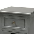 thumbnail image 6 of Baxton Studio Sheldon Modern and Contemporary Vintage Grey Finished Wood and Synthetic Rattan 3-Drawer Nightstand, 6 of 9