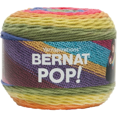 Bernat Pop! 4 Medium Acrylic Yarn, Full Spectrum 5oz/140g, 280 Yards