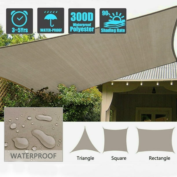 Novashion Outdoor Sun Shades Sail Waterproof Rectangle Square Triangle Shade 99 Uv Resistant Yard Garden Canopy Shelter For Patio And Carport Com Novashion Outdoor Sun Shades Sail, Weather Resistant Shades For Porch