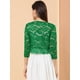 thumbnail image 5 of Dde San Patricio Cárdigan Toreras Top De Encaje Floral Transparente Man3/4 Elegante PaMujer Verde M, 5 of 6