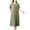 Green, variant on Women Solid Color Minimalist Linen Cotton Midi Dress Crew Neck Short Sleeve Summer Casual Dress with Pocket