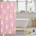 thumbnail image 3 of Manfei Halloween Ghost Print Shower Curtain 72Wx84L,Minimalist Bat Bathroom Shower Curtain, 3 of 5