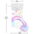 thumbnail image 2 of Coolnut Christmas Stocking Personalized Rainbow Large Candy Stocking Hanging Gift Xmas Stockings Decoration 2PCS for Family Holiday Party Ornaments Decor Fireplace, 2 of 7