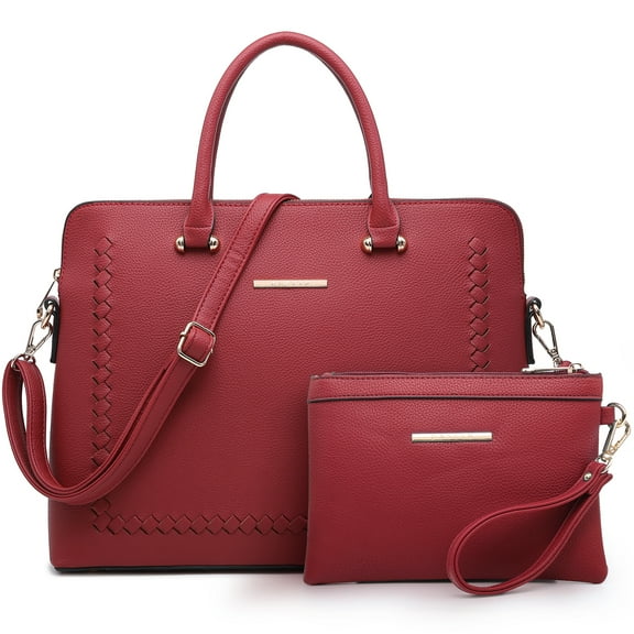 Women's Fashion Handbag Slim Shoulder Bag Tote Satchel Purse Top Handle Briefcase Work Bag for 14 in Laptop