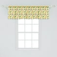 thumbnail image 2 of Ambesonne Fruits Window Valance, Apple Pears Fresh Garden, 54" X 18", Hunter Green and Yellow, 2 of 3