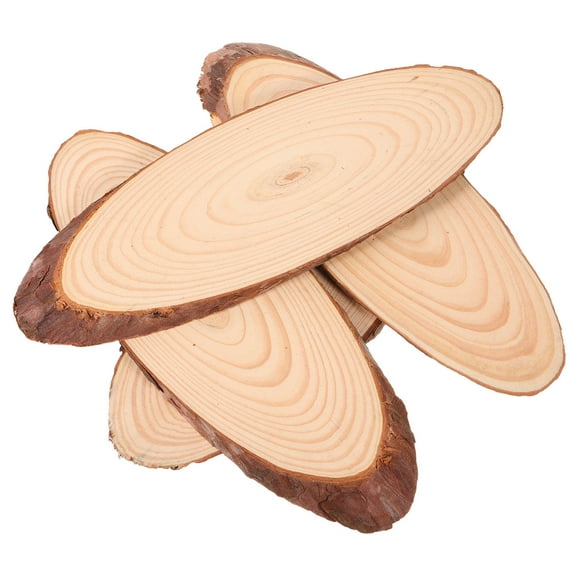 SEWCHICS Rustic Oval Wood Slices Multi Unfinished Craft Supplies for Home