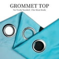 thumbnail image 3 of LFEEY Turquoise Teal Curtains, Blackout Light Room Darkening Curtains, Ombre Gray, 42" W x 84" L, 2 Panels, 3 of 8