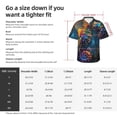 thumbnail image 5 of Pofeuu Neon Seahorse Underwater Realm Print Hawaiian Shirt for Men Sleeves Casual Button Down Summer Beach Dress Shirts T-Shirts,Medium, 5 of 7