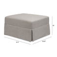 thumbnail image 6 of Namesake Crawford Modern Fabric Gliding Ottoman in Performance Gray, 6 of 6