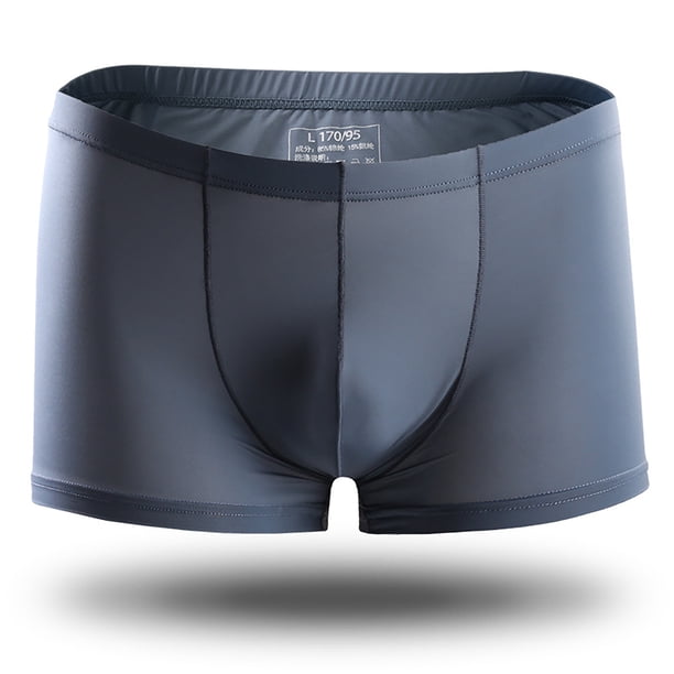 Calzoncillos bóxer de seda de hielo para hombre, ropa interior Sexy fina y transpirable Pompotops qyievc3857