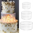 thumbnail image 1 of Round Clear Acrylic Fillable Cake Display Board Cake Edge Smoother Scraper Decor Baking Tools Party Wedding Cake Stand Tools, 1 of 3