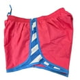 thumbnail image 4 of Nike Jr/Women's Pink Running Shorts with Blue/White Stripe (Medium), 4 of 5