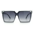 thumbnail image 3 of Womens Squared Rectangular Butterfly Fashion Plastic Sunglasses Slate - Smoke, 3 of 8