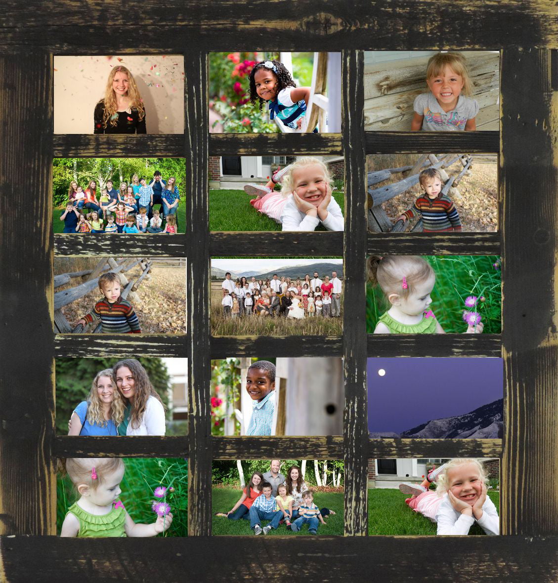 Prinz 6-Opening, for 4x6, 4x4, and 5x7 Photos Multi-Size Collage Picture  Frame, White-Gold