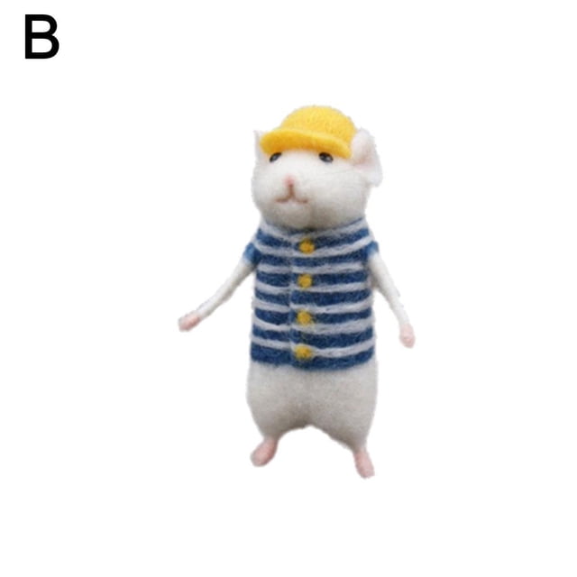 Mice Needle Felting Starter Kit,Needle Felting Kit Beginner Felting Kits for Beginners,Unfinished Wool Felt Animal Kit Mice Needle Felting Starter Kit for Beginner DIY Craft