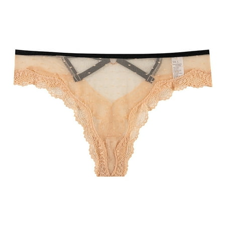 Womens Panties Stretch Triangle Lace Hollow Out Panties Soft Cotton Brief