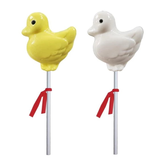 Melville Candy Barnyard Duck Lollipops Easter Yellow & White 2 Count