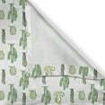 thumbnail image 6 of Ambesonne Cactus Valance & Curtain, Cartoon Doodle Flora, 55"x45", Fern Green Apple, 6 of 6