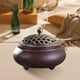thumbnail image 2 of Quemador de de cerámica, soporte de , figurita de aromaterapia, adorno de Feng Shui para estudio, Yoga, sala de estar, decoración del Marrón Sunnimix Soporte para quemador de incienso, 2 of 7